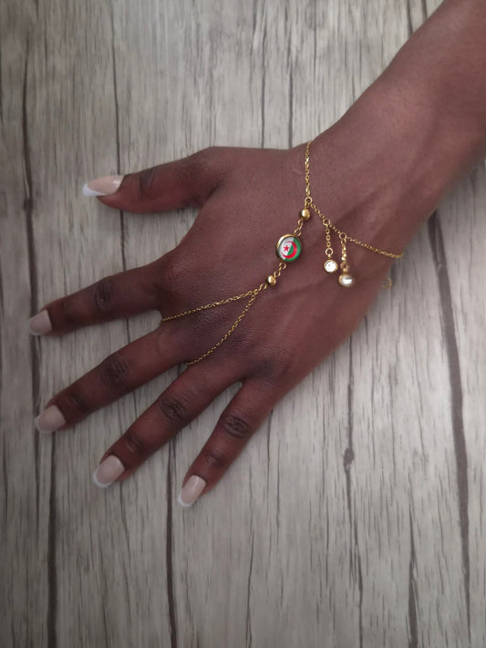 Bracelet bague,  chaîne de main Lanmen Algérie 