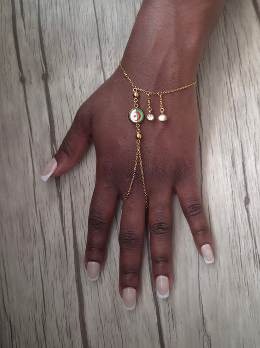 Bracelet bague,  chaîne de main lanmen
Algérie 