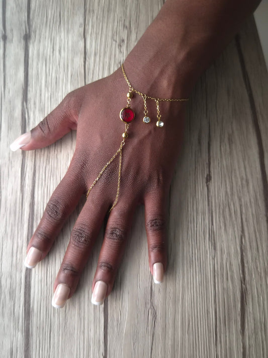 Bracelet bague,  chaîne de main lanmen maroc